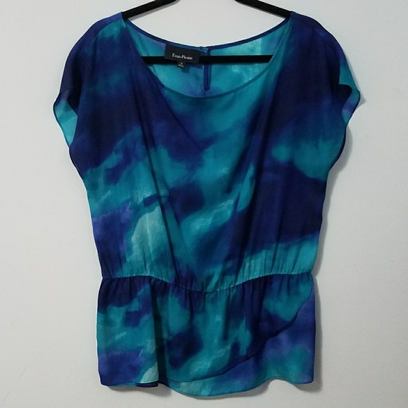 Evan Picone Tops - Lovely Evan Picone semi-sheer peplum top, 14